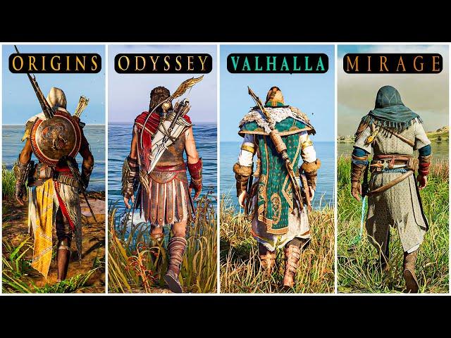 Assassin's Creed Origins VS AC Odyssey VS AC Valhalla VS AC Mirage - Which Game is Best?