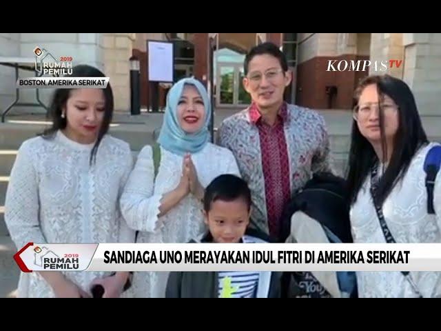 Momen Sandiaga Uno Rayakan Idul Fitri di Amerika Serikat