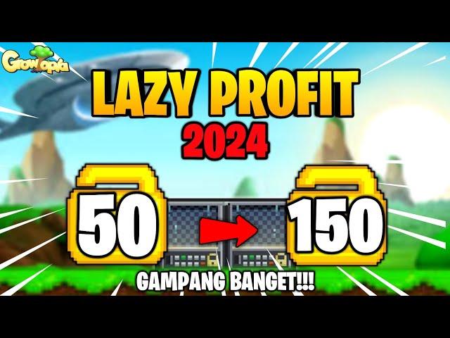 Lazy Profit Modal 50 Wl Gampang Banget!! | Cuma 3x hit Dan Ezz Sold Bangkuhh -Growtopia Profit