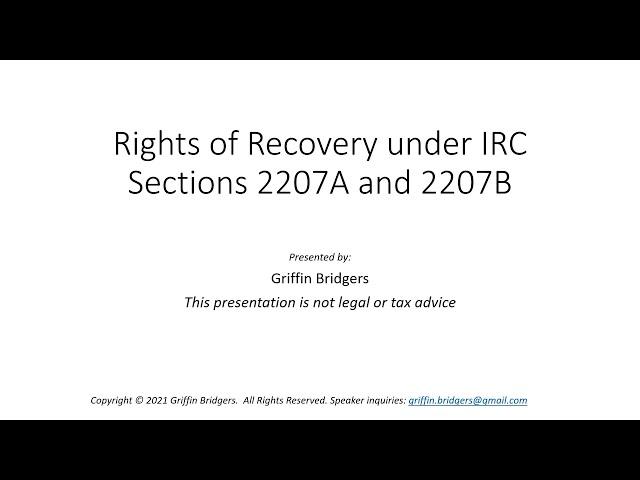 Rights of Recovery Under IRC Sections 2207A and 2207B