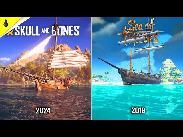 Skull and Bones vs Sea of thieves - Details and Physics Comparison