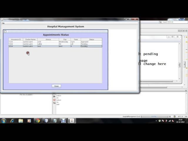 Hospital Management System Project in Java Swings