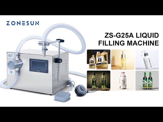 ZONEPACK Small Business | ZS-G25A Liquid Filling Machine Magnetic Pump  High Flow Rate Filler