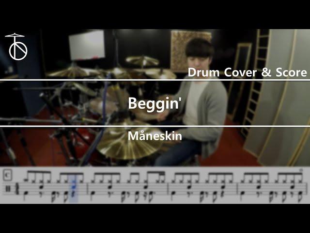 Måneskin - Beggin' Drum Cover,Drum Sheet,Score,Tutorial.Lesson