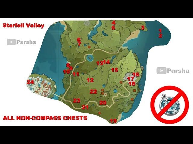 All secret/ hidden chests in Starfell Valley (Genshin Impact)