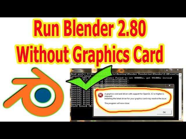 How To Run Blender 2.8 Without Graphics Card | By Guru Pakistani