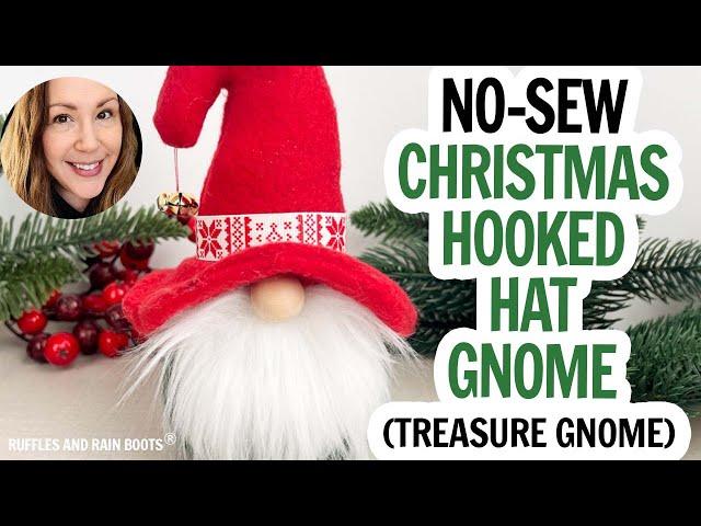 Easy Christmas Gnome / Hooked Hat Gnome / Treasure Gnome Pattern / Hot Glue Gnome Craft Along