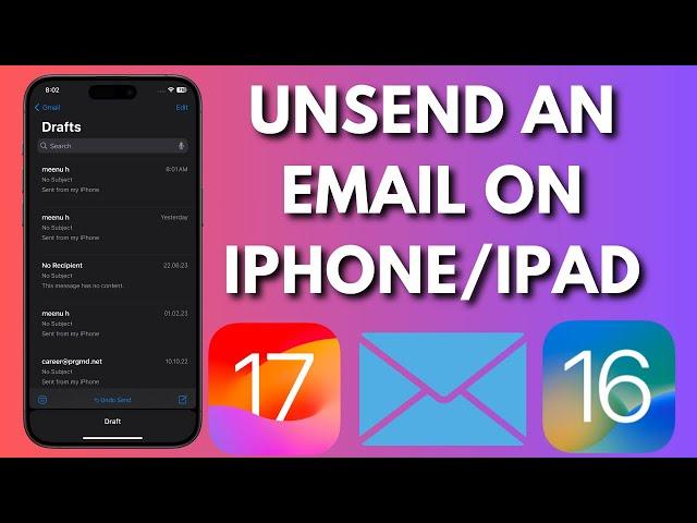 How To Unsend An Email After You Have Sent It On iPhone/iPad