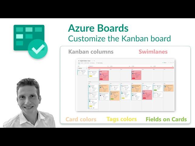 Azure DevOps Boards - Kanban board settings (columns, card fields, colors and swimlanes)
