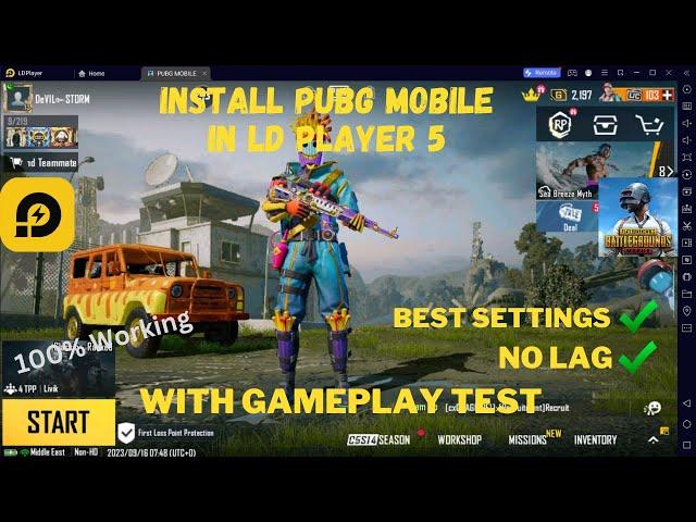 Pubg Mobile Installation In Ld Player 5 | Best For Low End Pc | No Lag | Best Settings | Latest