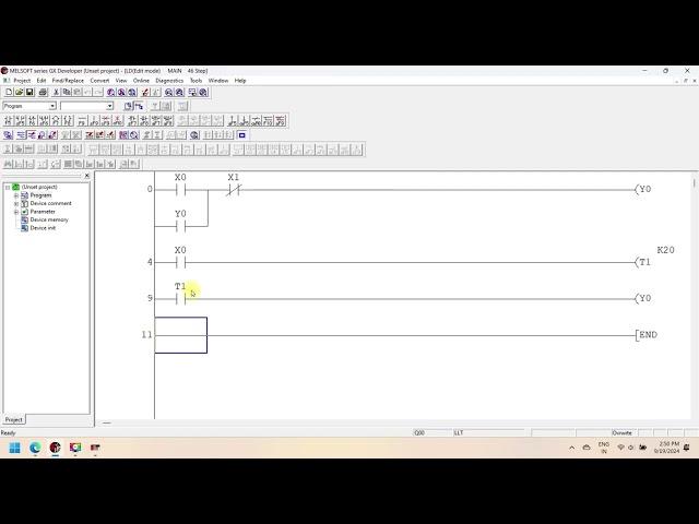 Mitsubishi GX Developer PLC software | Mitsubishi Basic Plc programming | Mitsubishi PLC Simple step