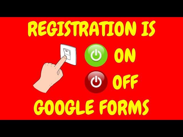 How to Close The Webinar Registration Form on Google Forms