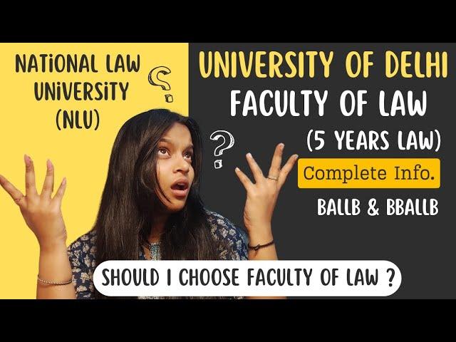 Faculty of Law 5 YEARS BALLB & BBALLB Delhi University DU LLB | Complete guide | Placements | CLAT