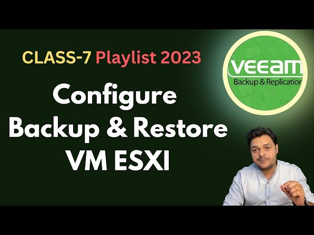 How to configure backup and restore of virtual machine from VMware vSphere esxi host !