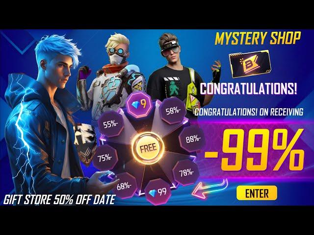 Next Lucky WheelMystery Shop Confirm| Gift Store 50% Off Date| Free Fire New Event | Ff New Event