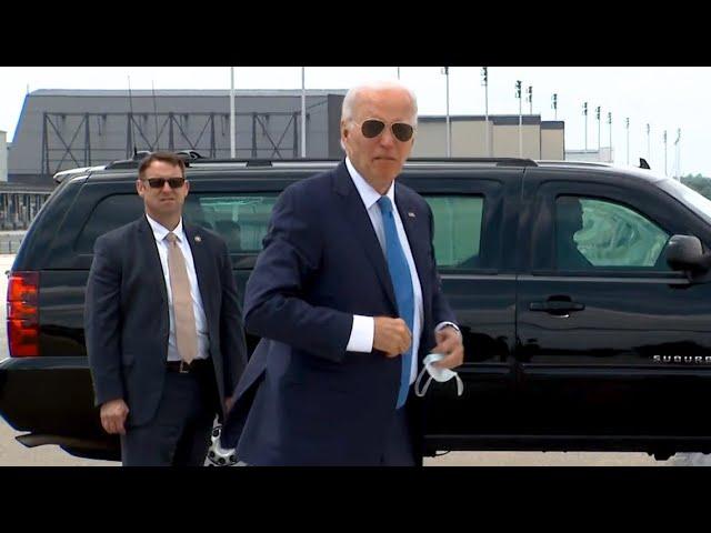 Joe Biden makes first public appearance since dropping bid for reelection