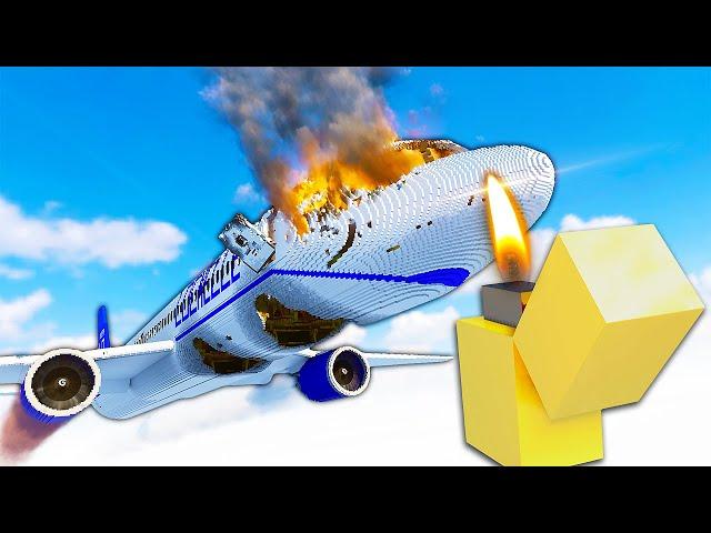 Causing a Plane CRASH from a LIGHTER - Teardown Mods Gameplay