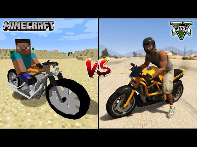 MINECRAFT MOTORCYCLE VS GTA 5 MOTORCYCLE - WHICH IS BEST?