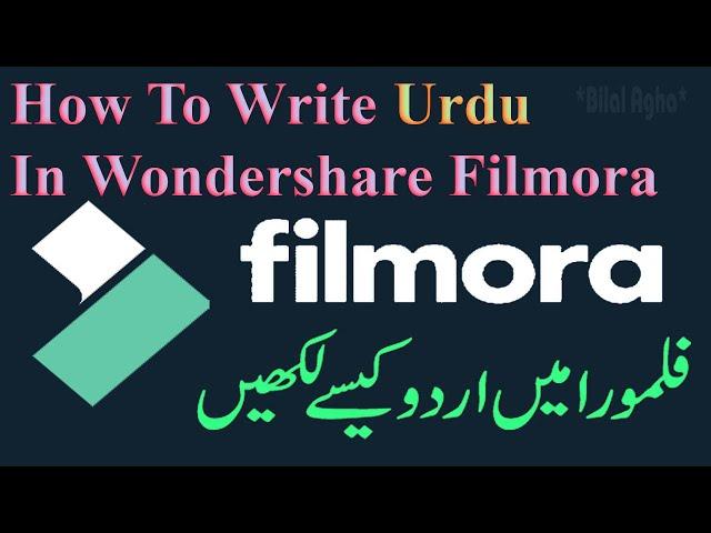 How To Type Urdu In Wondershare Filmora An Easyway || Urdu Typing in Filmora A Very Simple Method.