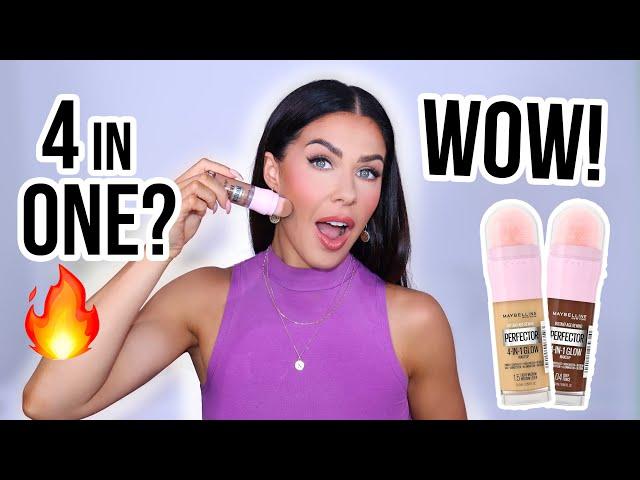 MAYBELLINE 4 IN 1 PERFECTOR GLOW FOUNDATION!!? WORTH THE HYPE!?