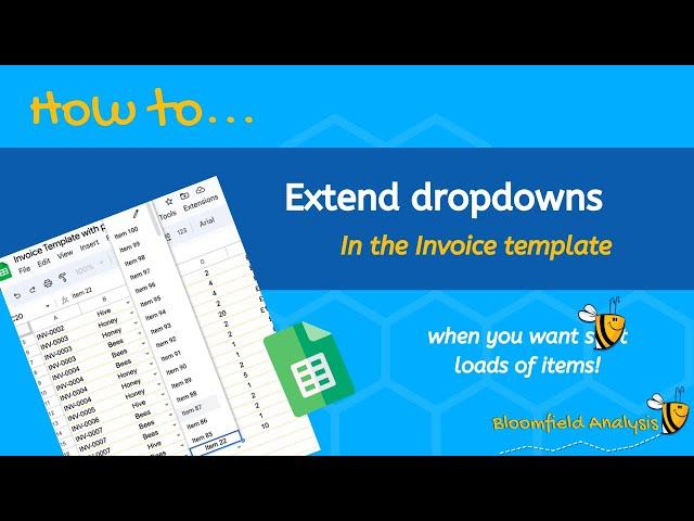 How to | Extend dropdowns | For multiple items in invoice