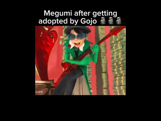 Megumi after getting adopted by Gojo #shorts #jujutsukaisen #meme #anime