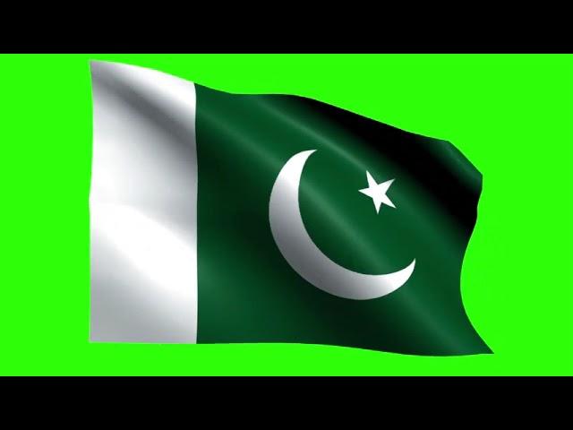 west Pakistan Flag 4K | 3D Flag animation | Green Screen | No copyright issue