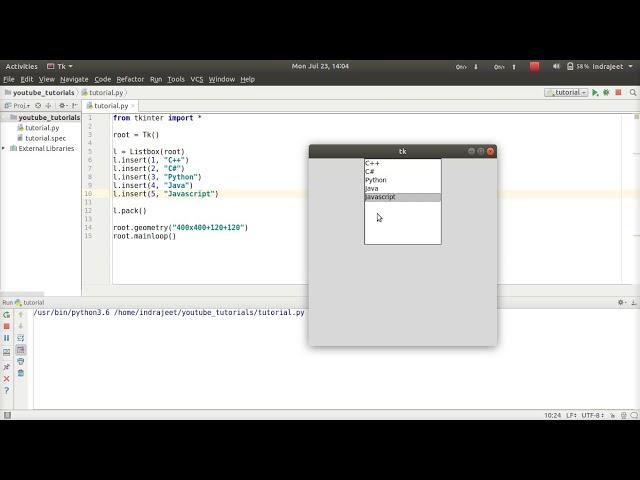 Python GUI Tutorial - 25 - Listbox - part 1 | Tkinter