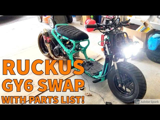 Honda Ruckus GY6 Swap Overview - With Parts List!