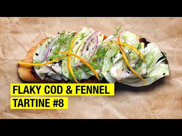 $1.94 Tartine with Cod, Pickled Fennel and Flavoured Butter  !