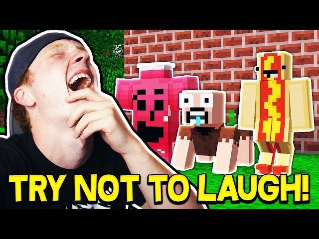 CRAZY TRY NOT TO LAUGH MINECRAFT CHALLENGE!