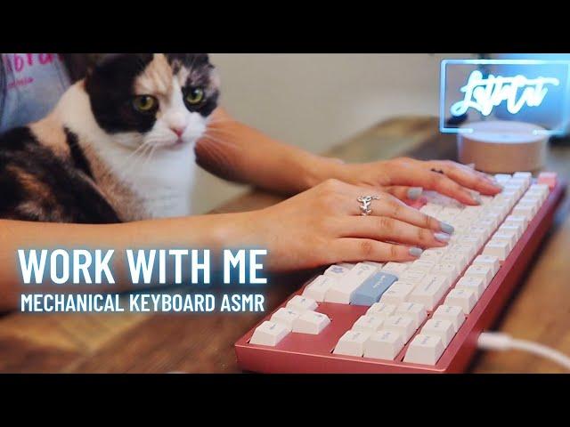 WORK WITH ME TO TYPING ASMR | 2 Hour Pomodoro Session | Mechanical Keyboard & Clicking Sounds