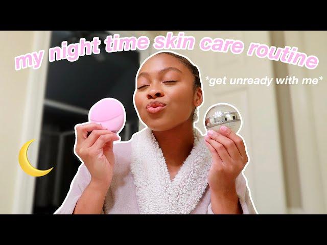my *unsponsored + updated* night time skin care routine 2021 | get unready with me