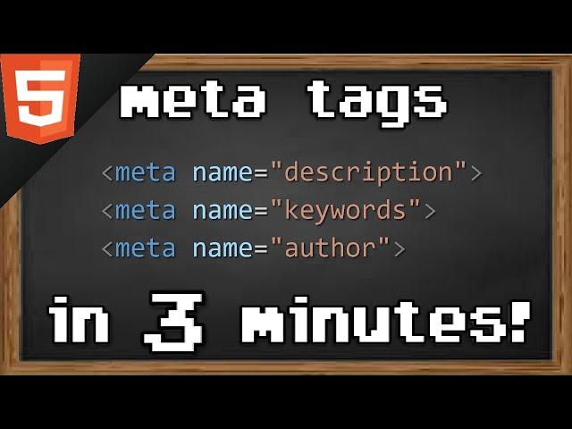 Learn HTML meta tags in 3 minutes ️