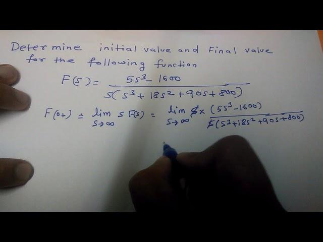 Initial and final  value problems