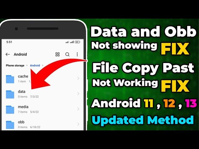 Android data file not showing | open data & obb folder No Root | Access Denied | Andoid 11 ,12 ,13
