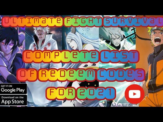 ULTIMATE FIGHT: SURVIVAL | Gift Code/Redeem Code | Naruto IDLE Gameplay | Android/iOS