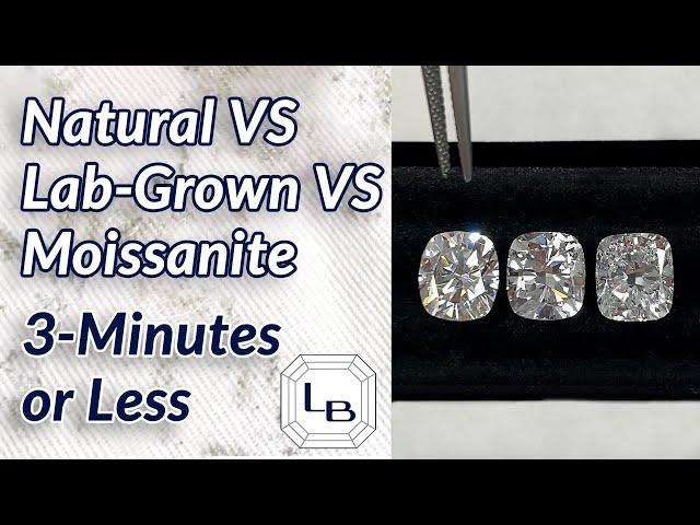 Natural VS Lab Grown Diamond VS Moissanite: Everything You Need to Know