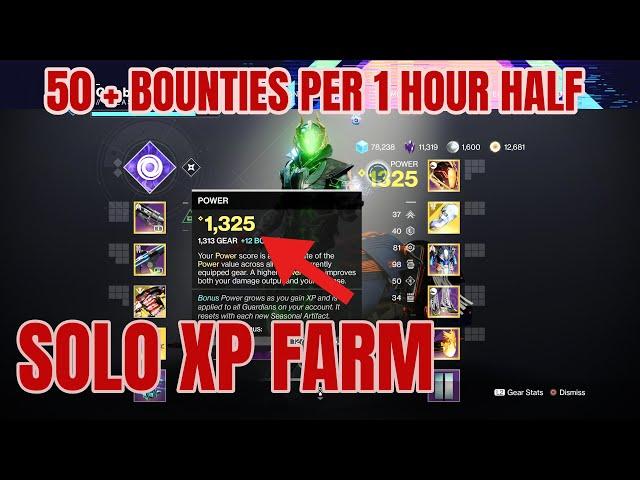 SOLO XP Farm: How I levelled UP to 1325 Power -Less Than 6 Days: Destiny 2: Get Season Ranks FAST