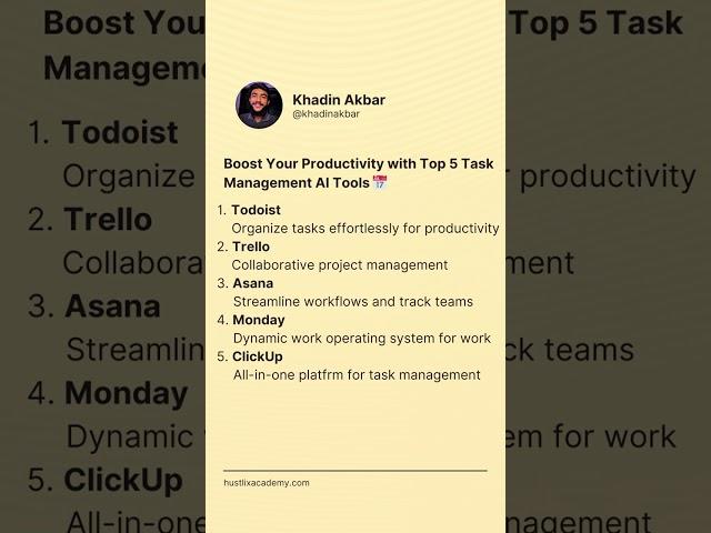 Boost Your Productivity with Top 5 Task Management AI Tools 