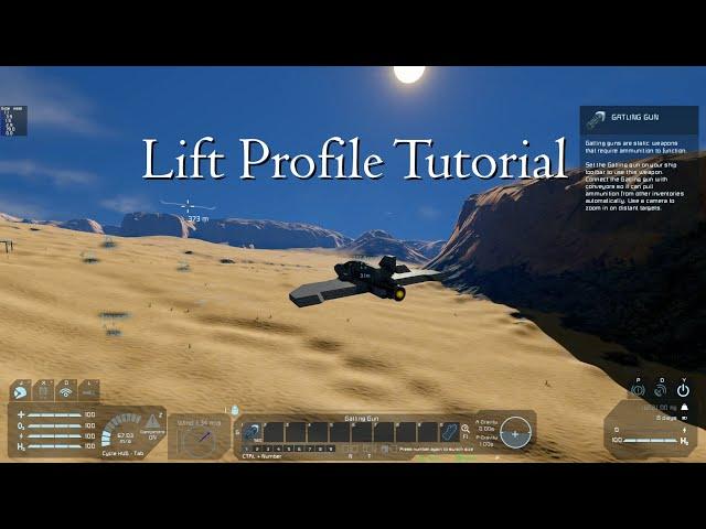 Space Engineers Aerodynamic Physics - Lift Profile Tutorial