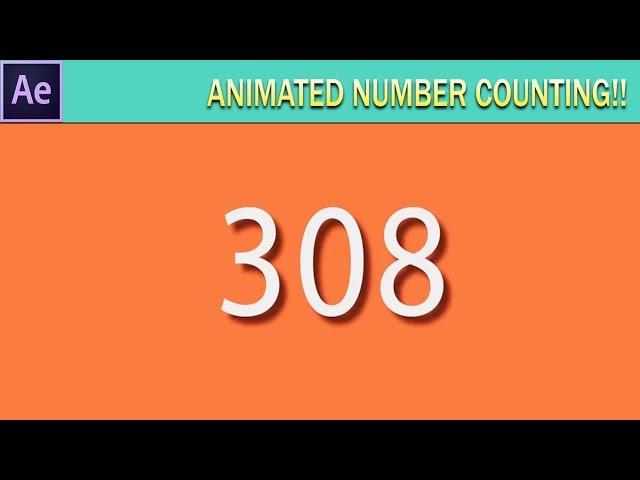 Simple Number Counting up Animation in After Effects (CC 2017 Tutorial)