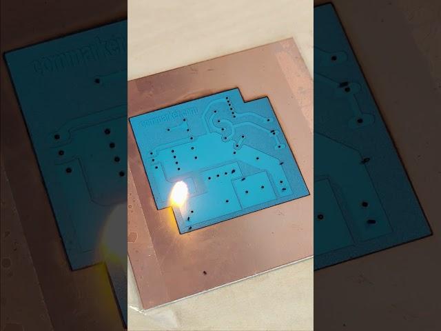 Homemade PCB circuit board using ComMarkerB4 laser engraving machine  #laserengraving r#pcb