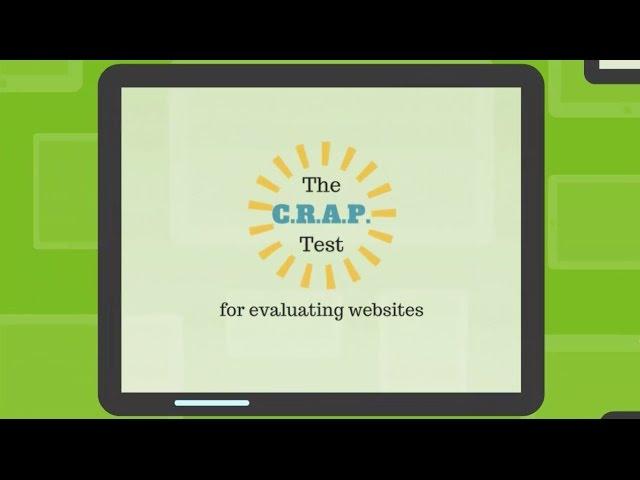 The CRAP Test for Evaluating Websites