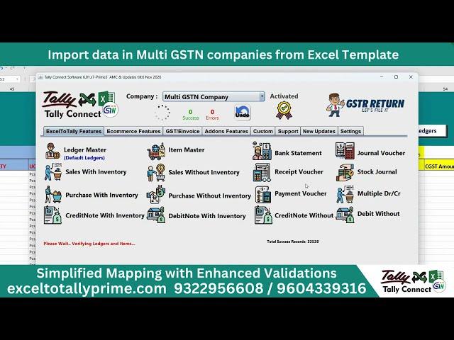 Excel to Tally Prime 4 / Excel to tally Prime  import Software