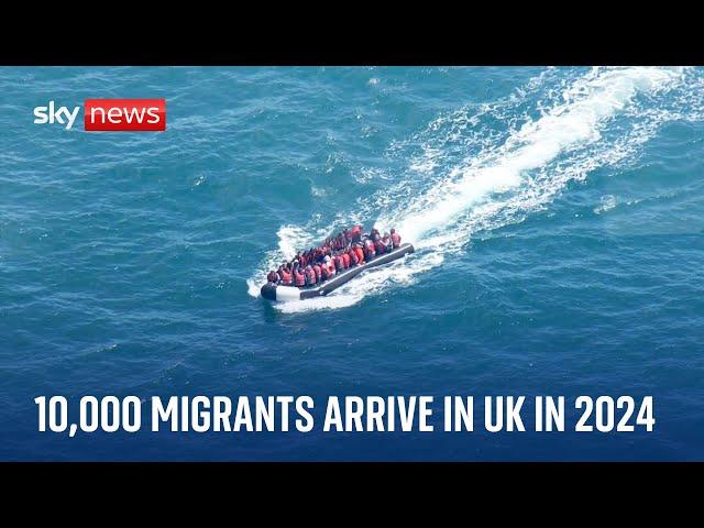 More than 10,000 migrants arrive in UK by crossing channel in small boats this year