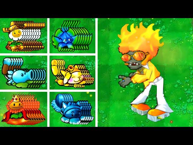 PVZ 1 Hybrid Challenge - 1 All Homing Hybrid Plants Vs 1 Flame Disco Zombie + Extra  - Who Will Win?