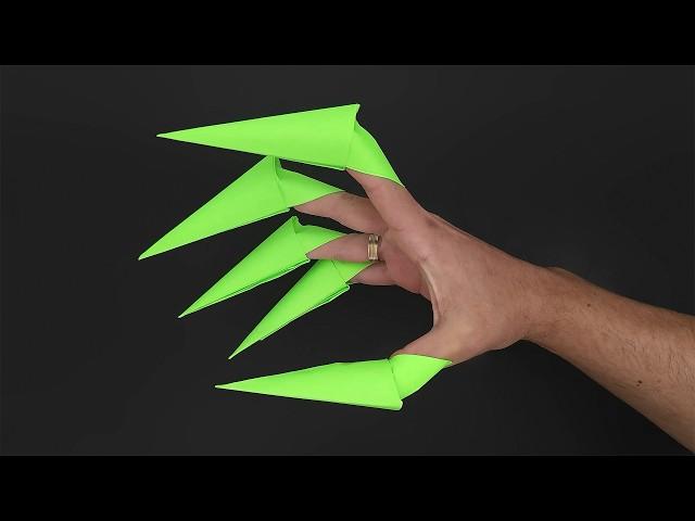 How to Make Easy Paper Claws - Halloween Origami