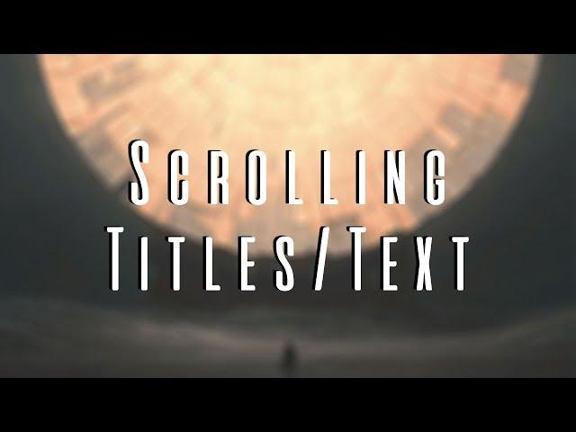 How to create scrolling text/titles Premiere Pro CC 2017 1.2 UPDATED