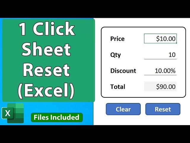 Reset a Worksheet with a Button Click (and VBA Course Update)